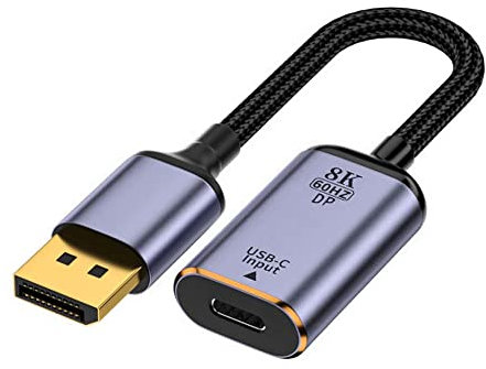 xiwai Cable HDTV tipo C hembra USB-C 3.1 a Displayport DP 1.4 Adaptador fregadero 8K @ 60Hz 4K @ 120Hz para tablet teléfono portátil