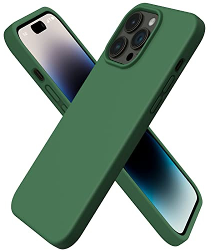 ORNARTO for iPhone 14 Pro Max Case, Slim Liquid Silicone Cover-Clover