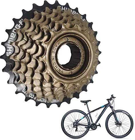 YOYIAG Bike Freewheel 7 Speed Freewheel Screw-On 14-28T Cassette, 7/8/9 Speed Cassette Sprocket Single Speed Freewheel, Bike Accessories Freewheel