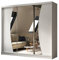 ALTDECOR Kleiderschrank mit Spiegel und Schiebetüren, kugelgelagerte Führungsschienen und Aluminium-Leisten - VOXI - 240 cm Weiß