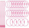 WYAN 30 Stück 15cm Pink Schlüsselanhänger Stahldraht,Draht Schlüsselanhänger,für Wandergepäck Outdoor
