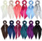 Cinaci 12 Stück Einfarbige seidige Satin Chiffon Haargummis mit langem Band Schleife Schwanz Pferdeschwanzhalter Gummibänder Zubehör für Frauen Mädchen Teens