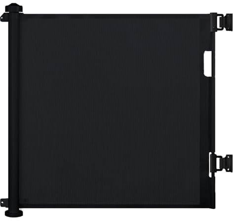 Dioxide Barrière de Sécurité Rétractable pour Bébé, 0-150 cm Barriere Retractable Enfant, Barrière Sécurité Enfant Adaptée aux Escaliers, Couloirs, Intérieur et Extérieur (Noire)