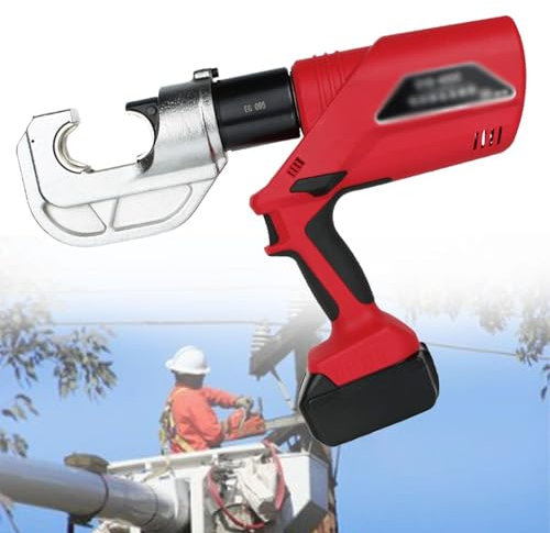 JIANGSS Pinza per crimpatura alimentata a Batteria, sensore di Pressione per crimpatrice elettrica, Pinza per Cavi per terminali elettrici, Strumento di crimpatura Manuale