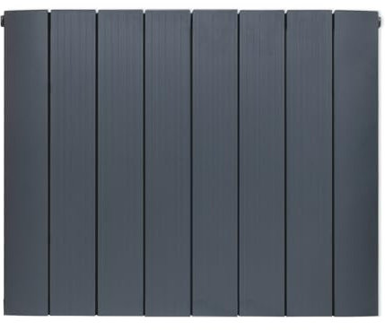 Adept Kava - 600 x 748mm Aluminium Designer Radiator - Anthracite Double Horizontal Central Heating Radiator - BTUs (Delta t50) 4010