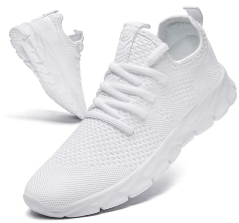 GHFKKB Schuhe Damen Weiss Sneaker Sportschuhe Laufschuhe Tennisschuhe Turnschuhe Freizeitschuhe Straßenlaufschuhe Weiß 42