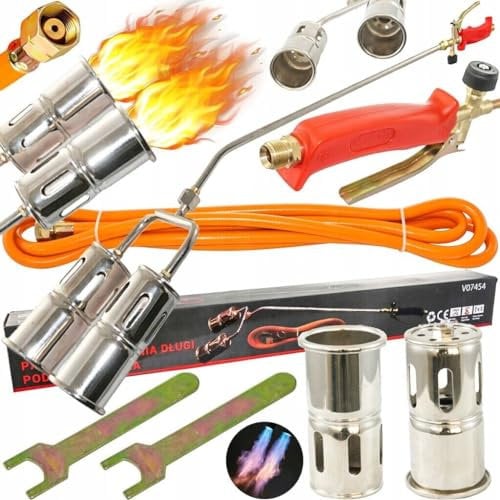 Cannello A Leva Da Riscaldo Per Guaina Kit Bruciatore di Erbacce a Gas Saldatore Professionale 83 cm Tubo Alta Qualità 3 Metri