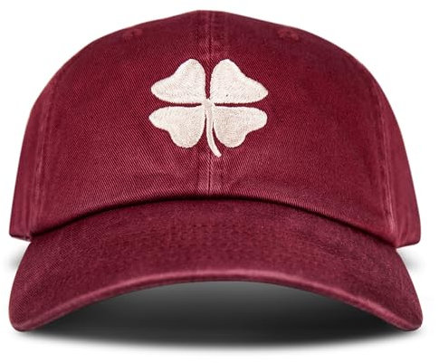Lucky Brand Damen Baumwolle, Bestickt, mit verstellbaren Trägern, Herren (Einheitsgröße) Baseballkappe, Kleeblatt-Ziegelstein