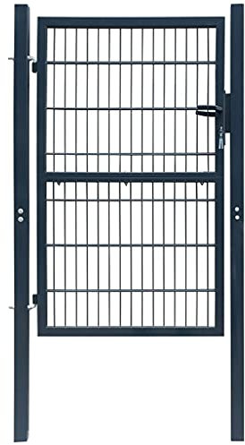 Hardware Fechten & Absperrgitter Tore Zauntor Stahl 106x248cm Anthrazit
