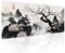 Grand tapis de souris pour gaming motif anime fleurs de cerisier et montagne, dos antidérapant en caoutchouc et bords cousus, noir/blanc, taille XL, 80 x 30 cm