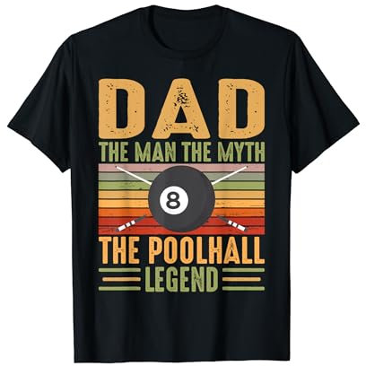 Dad The Poolhall Legende Lustiger Spruch für Vater Männer Retro T-Shirt