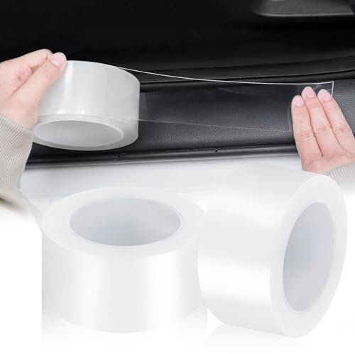 Protezione per porta dell'auto Trasparente 5cm×10M, Pellicola universale di protezione per portiera dell'auto, Protezioni Per Davanzali Per Porte Auto Universali, Autoadesive (5 cm x 10 m (1 pezzi))