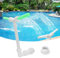 Schwimmbad-Wasserfall, Poolbrunnen mit Doppeldüsen, Schwimmbadsprüher, Pool Springbrunnen, Einstellbare Höhe und Sprührichtung, Wasserfall im Schwimmbad für Pool und Spa