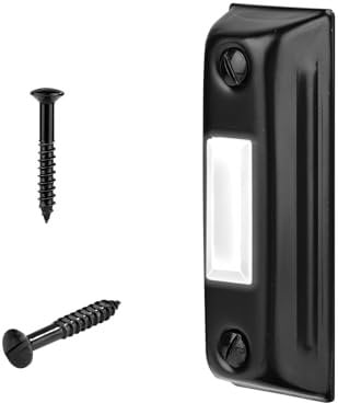 Pulsador Timbre Iluminado, Metal Botón de Timbre con Tornillos Montado en la Pared Interruptor de Timbre Reemplazo de Botón de Timbre para la Mayoría de Timbres de Puerta (Negro)