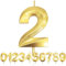 Nummer 2 Geburtstagskerze, 2. Geburtstag Kerze, 3D Design Gold Glitter Nummer Kerzen, Cake Topper Dekorationen, Kuchen Kerze für Geburtstagsparty, Hochzeitstag, Baby-Dusche, Party-Dekoration