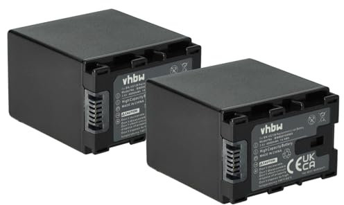 vhbw 2X batería reemplaza JVC BN-VG138SU, BN-VG138U, BN-VG138US para cámara de vídeo (4000 mAh, 3,6 V, Li-Ion) con Chip