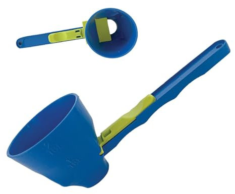 Slide Scoop Messtrichter | Protein Powder Funnel Scoop Gym | Funnel Scooper | Protein Pulver Messlöffel mit Trichter | Multifunktionaler Dosierlöffel mit Silding Basis für Pulvergetränke