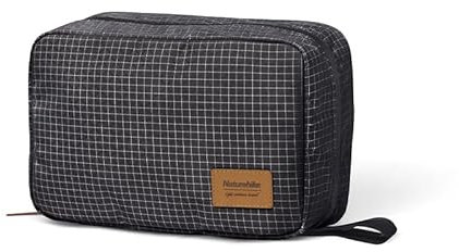Windhike Naturehike Kulturbeutel für unterwegs, wasserabweisend, Make-up-Kosmetiktasche für Outdoor-Reisen, tragbarer Hängeorganizer mit Griff für Shampoo, Conditioner in voller Größe, Schwarz , L,