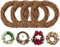 4 Stück 25cm DIY Deko Holz-Kranz zum basteln Kranz aus Rattan zum Dekorieren Fenstern, Tische und Türen Natur für Weihnachten Türkranz Holz Dekoration Ornament Tor Wand Party Hochzeit
