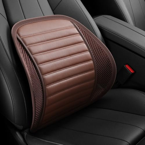 MHOZLHY Auto RückenKissen für Citroen C5X 2021-2025,Mesh Lendenkissen Stützkissen Autositz Lordosenstütze Rückenstütze Lendenwirbelstütze Lendenwirbelkissen Stuhl Zubehör,Brown