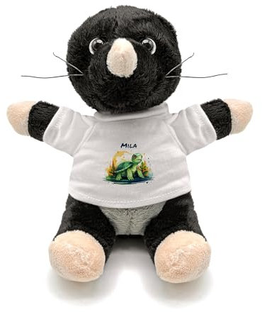 printplanet® - Kuscheltier Maulwurf mit eigenem Foto, Namen oder Text Bedrucken - 17 Designs - Stofftier