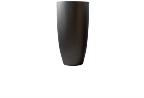 GLigeT Pot de Fleurs Vase de Sol Rond en Fibre de Verre Gris argenté, décorations Simples et Modernes for la Maison, Arrangement Floral Cache-Pots(Grand)