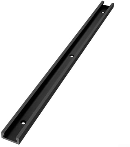 HOHOVYVY Aluminium T-Nut Schiene 300-600mm Schwarz Für Holzbearbeitung Werkbank Tischsäge Gehrungsanschlag(600mm)