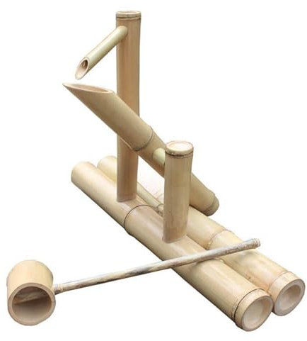 WABMJGW Fontaine de Jardin Zen, Fontaine en Bambou, Pompe à Bascule, pour étang, Aquarium, Cour, extérieur et intérieur, système de Circulation d'eau,A