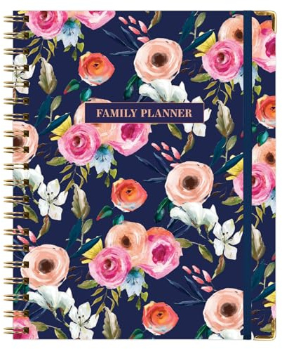 Organizzatore per pianificazione familiare non datato, 21,6 x 27,9 cm, calendario settimanale e mensile per 5+ persone, pianificazione dei pasti, budget, monitoraggio delle abitudini, copertina rigida