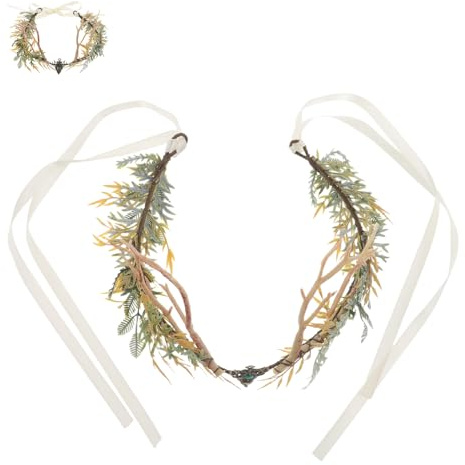 PACKOVE Hirschgeweih Kopfschmuck Elfen Stirnreif Renaissance Geweihkrone Damen Feenkostüm Accessoires Geweih Krone Mittelalterliche Königin Tiara Foto Requisite