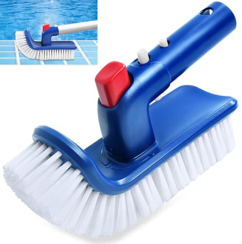 Cepillo Piscina Limpiafondos, Cabezal de Cepillo para Piscina, 180 Grados Giratorio Cepillo para Limpiar Fondo, Paredes y Azulejo, Cepillo de Limpieza de Piscina para Piscinas, Jacuzzi, SPA, Cocina