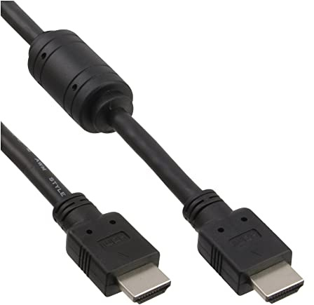 Inline® HDMI Kabel, HDMI-High Speed, Stecker/Stecker, schwarz, mit Ferrit, 5m