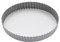 KitchenCraft Molde redondo acanalado antiadherente para flan o quiche con base suelta, 25 cm (10), plateado