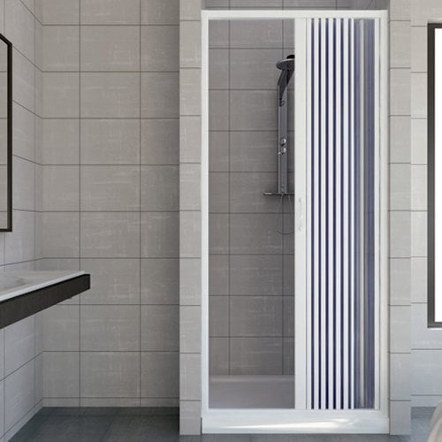 ROLLPLAST PINTO Duschtür aus PVC Kunststoff, 1400 mm. Vergine mit Seitenloch