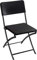 Perel Klappstuhl, klappbar, wetterfest, Rattan-Optik, maximal 300 kg, Schwarz, Stabiler Balkonstuhl, Gartenstuhl, Outdoor faltbar und bequem