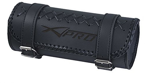 Porta Attrezzi Oggetti Barilotto Forcella Moto Custom Chopper Nero
