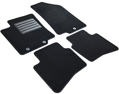 MDM SP-1668 Fußmatten Velours Autoteppich passend für Kia Rio III (UB) 08.2011>01.2017, black