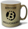 Bitcoin Tasse mit Spruch Bitcoin Millionaire - BTC HODL Merch -Goldtasse - Kaffeetasse beidseitig bedruckt Etherum - Blockchain - ETH - Geschenk für Fan