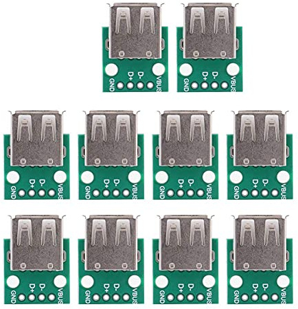 10 Stücke USB Zu DIP Adapter Elektrisches Zubehör Industrielle Steckverbinder 2,54mm Pitch Typ A Buchse Breakout Board PCB Konverter Modul Für Elektronik Projekte