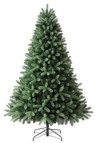 Dehner Künstlicher Weihnachtsbaum Fichte Stellan, mit Ständer, Höhe ca. 210 cm, Kunststoff, grün