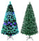 UISEBRT 180cm Sapin de Noël Artificiel Lumineux - Arbre de Noël avec LED Changement de Couleur en Fibre Optique (180cm, Fibre Optique colorée)
