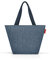 reisenthel shopper M in Twist Blau – Geräumige Shopping Bag und edle Handtasche in einem – Aus wasserabweisendem Material