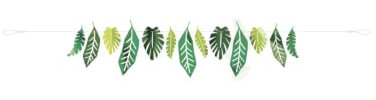 Papiergirlande - Foliensafari-Blätter - Tiersafari-Party - 2,13 m