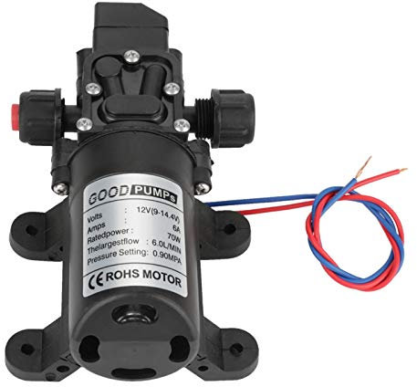 DC 12 V 0,9 Mpa Bomba autocebante 6L/min 70 W, sistema de agua para taladros de agua, añadir agua para pulverizar.