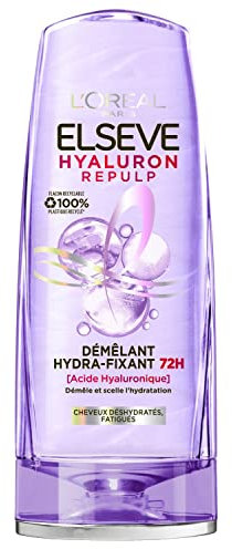 L'Oréal Paris - Hydra-Fixant Entwirrung für dehydriertes und müdes Haar – Feuchtigkeit 72H – Glanz – Geschmeidigkeit – mit Hyaluronsäure – Elseve Hyaluron Repulp – 200 ml