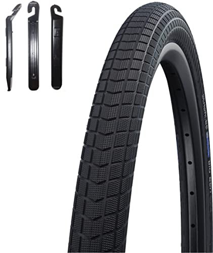 1 x Schwalbe Big Ben Fahrradreifen K-Guard TwinSkin SBC Schwarz 50-584 (27.5 x 2.00) inkl. maxxi4you Reifenheber