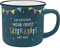 GRUSS & CO Becher Motiv Ernst | New Bone China Porzellan, Emaille-Optik, 35 cl | Geschenk, Tasse lustig | 47898