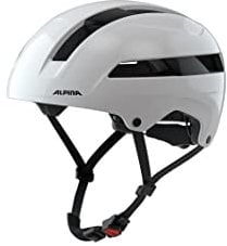 Alpina SOHO - Extrem Robuster, Leichter & Individuell Anpassbarer Urban Fahrradhelm Für Erwachsene, White Gloss, 55-59 cm