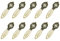 Woogim Vintage-Lesezeichen aus Metall, Bronze, dekorative Retro-Lesezeichen mit klaren Cabochons, DIY-Lesezeicher, Metall, für Studenten, Kinder, Schule, Buchclub, 10 Stück