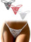 comeondear G-String Ficelle Femme String Chic sous Vetements Feminins Grande Taille Culotte Tanga Dentelle Stretch Slip Taille Basse String Underwear Thong T-Back Lot de 3(Multicolore,L)